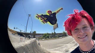 Illegal skate ramp in the middle of LA