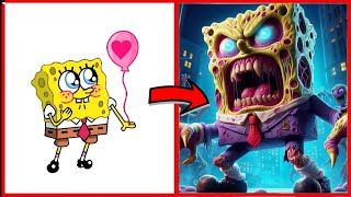 SpongeBob SquarePants as ZOMBIES - All Characters