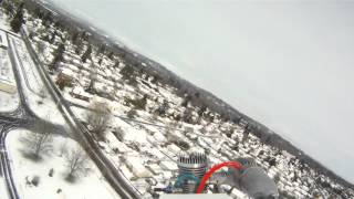 Nitro FPV GoPro West Albany Snow at Cloud Level