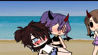 At the beach meme 🏖🖤✨||ft:my sister Stacy 🖤✨||noah x Maya •strawberry Maya🖤🏖||hope you Enjoy 😁