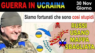 30 Nov: MAPPA SBAGLIATA! Intera Colonna Russa CANCELLATA DA IMBOSCATA UCRAINA