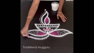 Karthigai 2022 special kolam Beautiful double stroke rangoli design#traditionalmuggulu #kolam