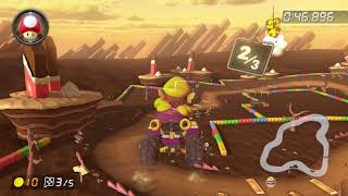 Wario shows how to properly race on SNES Choco Island 1