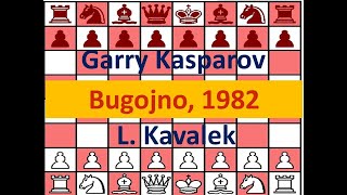 Garry Kasparov (negras) vs L. Kavalek (blancas) Bugojno, 1982