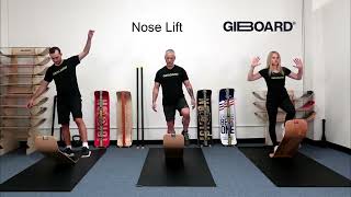 Nose Lift Balance Exercise Demonstration on a GiBoard Balance Board