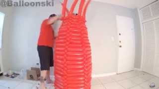 Sriracha bottle balloon sculpture