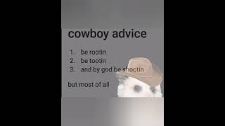 Cowboy advice with Cowboy Possum