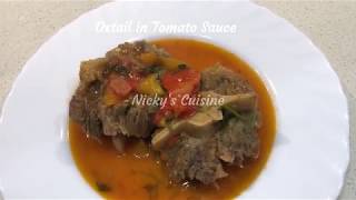 Oxtail in Tomato Sauce//Queue de Boeuf à la Sauce Tomate//Mikila ya Ngombe