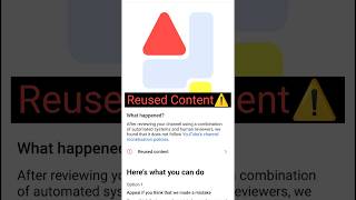 YouTube monetization reused Content ⚠️ solve #shorts #youtubemonetization #reusedcontent