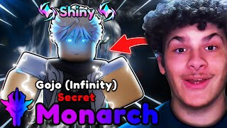 Getting 0.01% *SHINY* MONARCH GOJO In Anime Vanguards