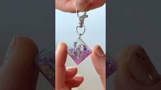 Making Glitter Resin Keychain | DIY Letter Keychain | How to make resin charm