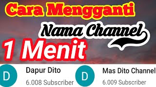 cara mengganti nama channel youtube di hp Android