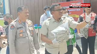 Ditresnarkoba Polda NTB Musnahkan Ribuan Gram Ganja dan Belasan Sabu