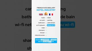 Hotel French Vocabulary 🇫🇷