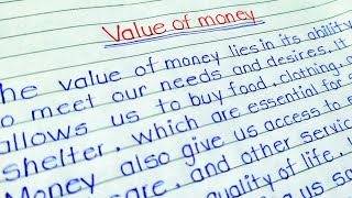 Value of money essay || best paragraph on value of money in English || Essay on value of money