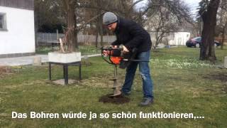 Einfaches Fundament mit Bodenhülse für Wäschespinne - DIY