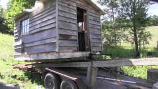 Moving a small cabin