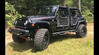 Safari Doors and Cargo Net rear cover on a 2017 Jeep Rubicon!