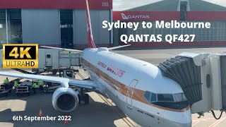 QANTAS B737 QF427 - Sydney to Melbourne September 2022 (4K)