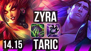 ZYRA & Smolder vs TARIC & Samira (SUP) | 67% winrate, 2/3/16 | VN Master | 14.15