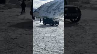 Thar Drifting in Snow❄️ with extreme sound ⚠️  #thar #snowdrive #shorts #youtubeshorts #viralshorts