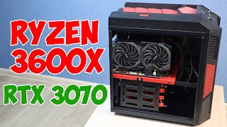 Игровой комп с RTX 3070 и Ryzen 3600x в необычном корпусе и с низкочастотной памятью