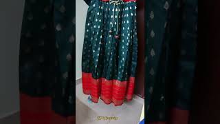 narayanpet saree converted into a long frock