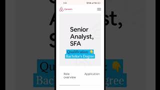 Airbnb Is Hiring | Senior Analyst Job #trending #workfromhome #ystshorts #shorts