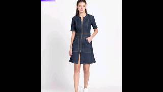 Denim mini frock//pure cotton denim dress//#Myntra #fashion #youtubeshorts