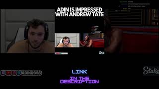 ADIN IS IMPRESSED WITH ANDREW TATE #shorts #andrewtate