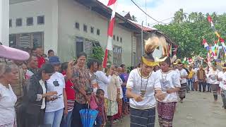 TARIAN PENYAMBUTAN ORANG MUDA KATOLIK STASI ALUSI BATDJAS TANIMBAR KEPADA MGR. ALOYSIUS MURWITO, OFM