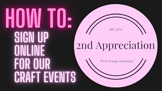 How to sign up online for our events