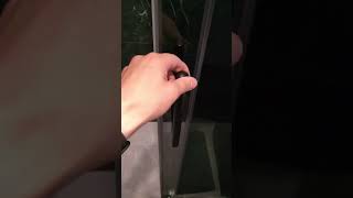 ДВЕРЬ В ДУШЕВУЮ НИШУ SLIDE DOOR GK-862, ПРОФИЛЬ ЧЕРНЫЙ МАТОВЫЙ, ТОНИРОВАННОЕ СЕРОЕ СТЕКЛО