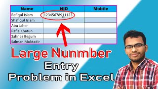 How to type large number in excel || এক্সেলে বড় সংখ্যা কিভাবে এন্ট্রি দিবেন