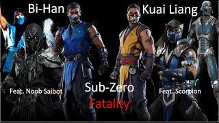 Every Sub-Zero and Noob Saibot Fatality (Feat. Smoke and Scorpion)