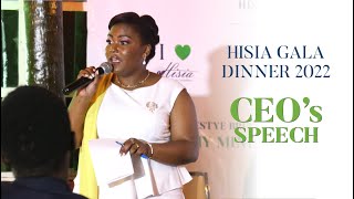 Hisia Gala Dinner 2022 - CEO's speech.