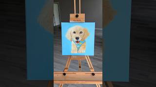 My first portrait of my golden retriever dog.🥹Thank you for your support!❤️ #painting #art #artist