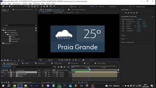GC de temperatura do praça tv globo no after effects