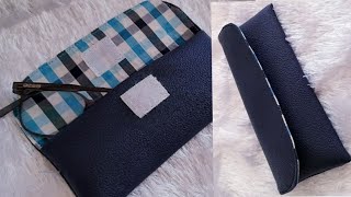 جديد السكاي كيفية صنع حافظة النظارات بجلد السكاي❤💯👀2021 How to make a leather eyeglass case