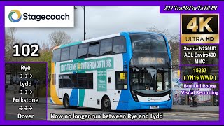 [Stagecoach South East] 102 ~ Rye Station ➝ Lydd, Camp ➝ Dover, Pencester Road【4K UW】