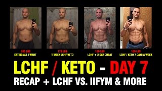 LCHF / KETO, DAY 7 - RECAP + LCHF vs. IIFYM vs. SPARTAN DIET