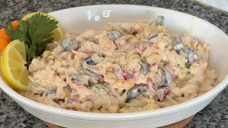 Cold Pasta Salad in a Quick and Delicious Way | Pasta Salad Recipe | Creamy Pasta Salad