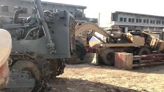 When old dozer is stripped for paint job...