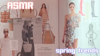 ASMR Magazine flick through vintage-inspired SS23 trends (whispered)