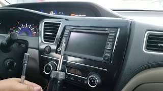 How to Remove Radio / Navigation / Touch Screen from Honda Civic 2013 for Repair.