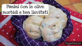 Panini con le olive morbidi e ben lievitati fatti in casa #mounsieurcuisineconnect