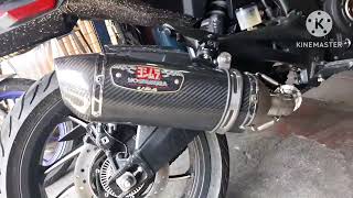 ( DOMINAR 400 muffler) Pagkaka iba ng tunog ng Stock at bagong muffler