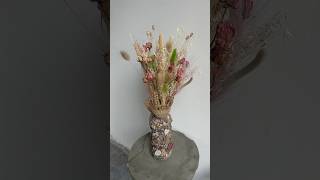 Handmade vase with dried flowers #асмр #asmr #driedflowers #сухоцветы #поделки #handmade #stone