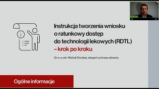 Instrukcja tworzenia wniosku o ratunkowy dostęp do technologii lekowych (RDTL)