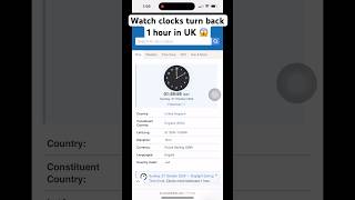 Magical! Time in UK goes back 1 hour for daytime savings 😱 #uk #shortsfeed #shorts #shortvideo